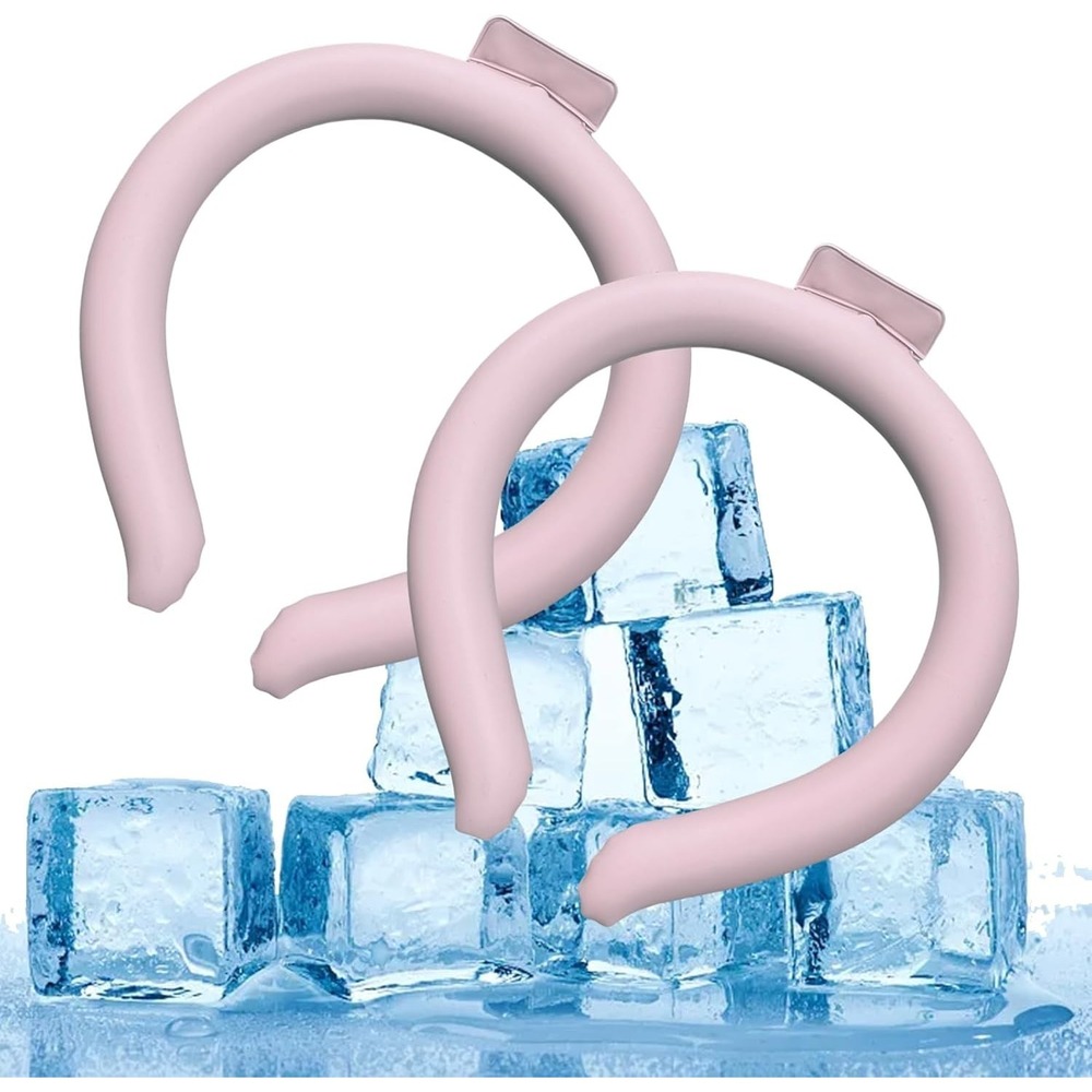 Soulagers Climafusion Neck Cooling Tube Reusable Wearable Neck Wrap Pink 2 Count